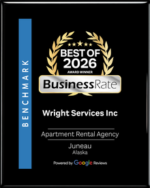 BusinessRate Best of 2026 award plaque for Wright Services Inc.